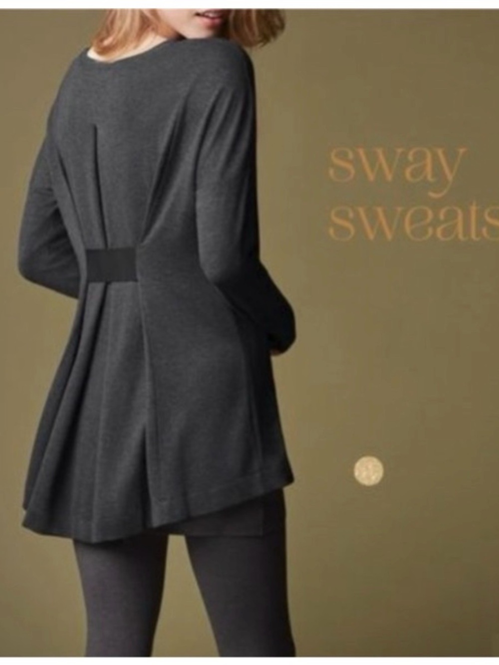 CAbi Dark Gray Tunic Top